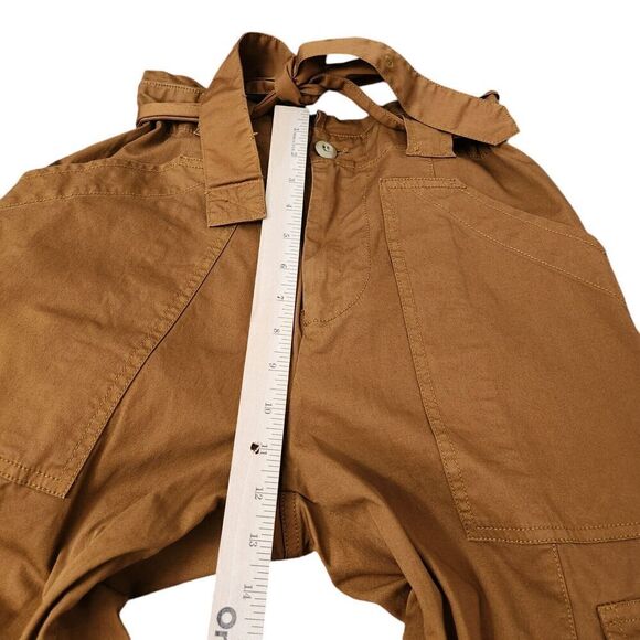 Alex Mill‎ Paperbag Pants Womens 2 Russet Brown Expedition Twill Belted Cargo - Picture 11 of 12